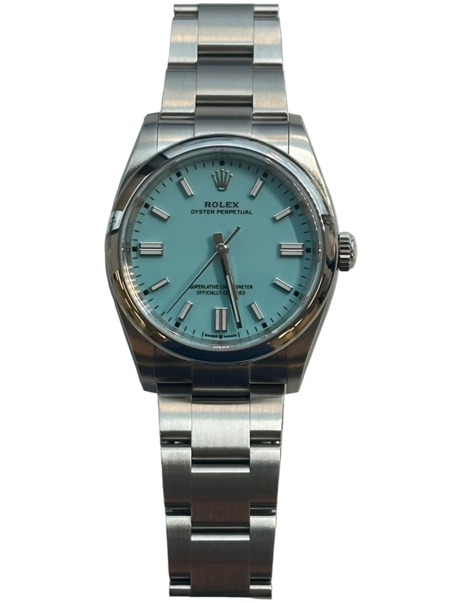 ティファニー Rolex Oyster Perpetual 36mm Stainless Steel CUSTOM Tiffany Blue