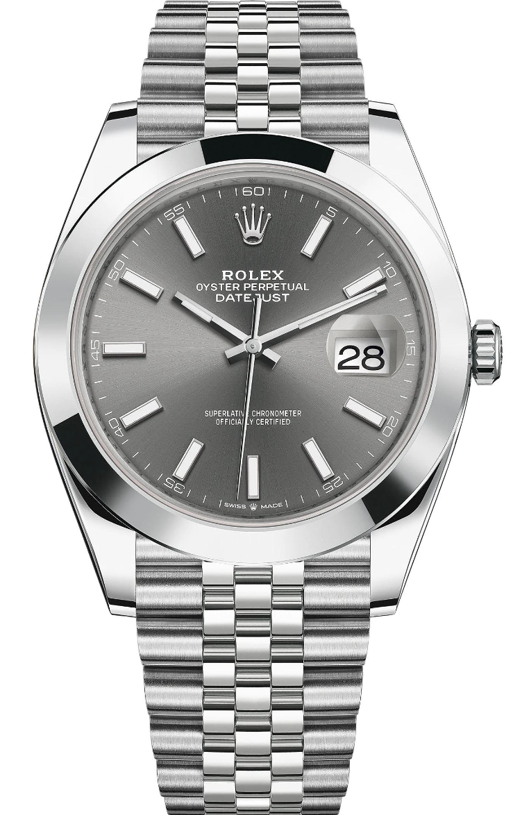 Rolex Unworn Datejust 41mm Slate/Gray Index Dial Jubilee