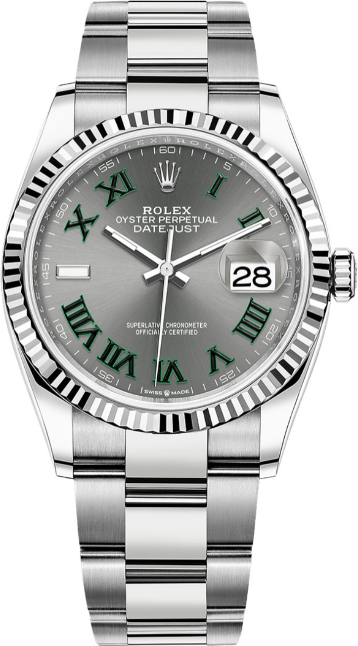Rolex Unworn Datejust 36mm Wimbledon Dial Oyster Bracelet 126234