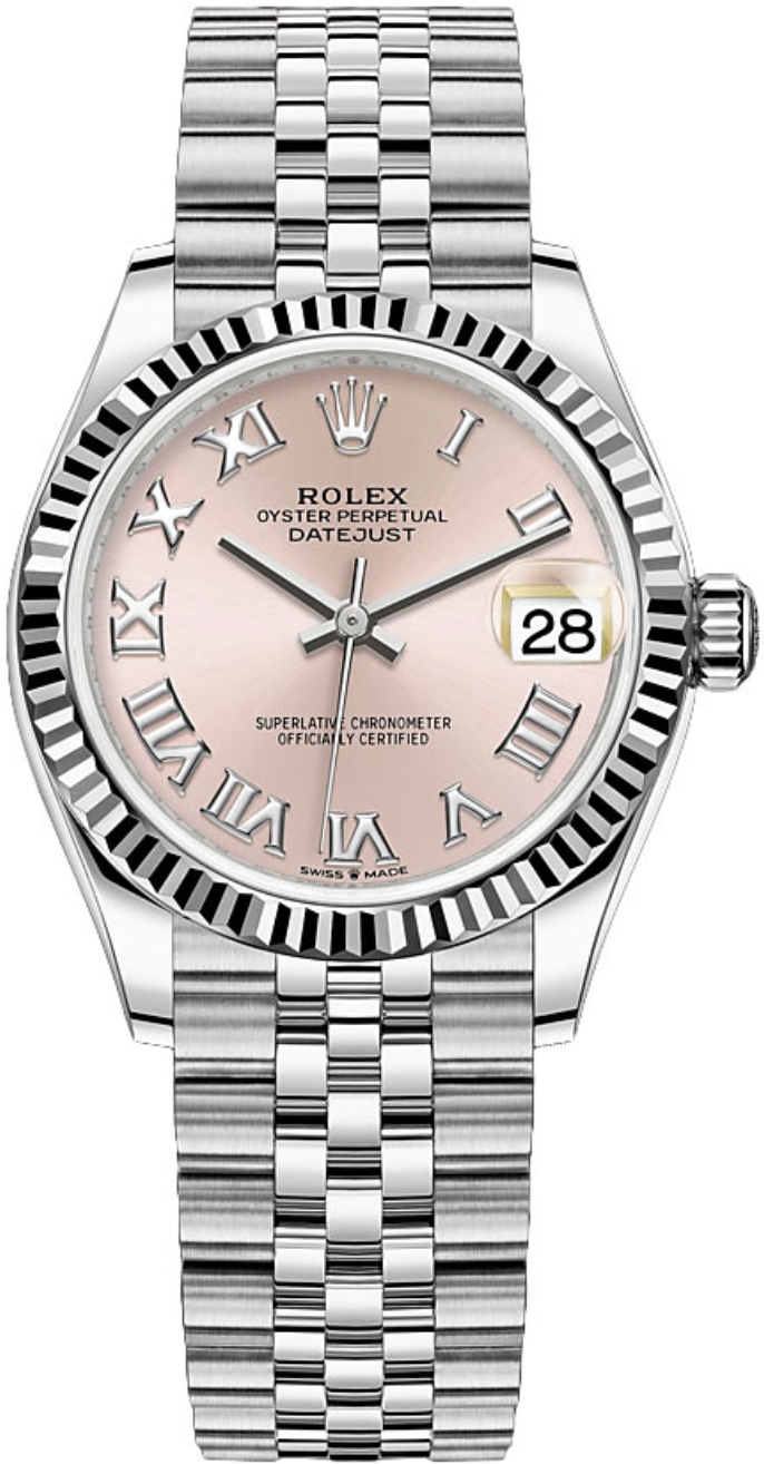 Rolex - Unworn Datejust 31 Pink Roman Dial Jubilee Bracelet 278274