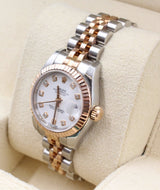 Rolex - Pre-owned Two Tone Rose Gold Datejust 26mm White Diamond Dial Jubilee 179171