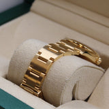 Rolex - Unworn Yellow Gold Oyster Perpetual 34 White Lacquer Stone Dial 124208