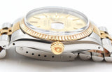 Rolex - Pre-owned Two Tone Yellow Gold Datejust 36 Champagne Dial Tiffany & Co Stamped Jubilee Bracelet 16013