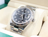 Rolex - Pre-owned Datejust 41 Black Diamond Dial Oyster Bracelet 126334