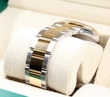 Rolex - Pre-owned Two Tone Yellow Gold Datejust 36 Champagne Motif Dial Oyster Bracelet 126233