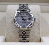 Rolex - Unworn Stainless Steel Lady-Datejust 28mm Mother of Pearl (MOP) Diamond Dial Jubilee Bracelet 279174