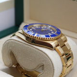 Rolex - Pre-owned Yellow Gold Submariner Date Blue Dial 116618LB