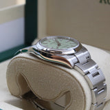 Rolex - Pre-owned Stainless Steel Oyster Perpetual 34 Pistachio Dial 124200