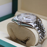 Rolex - Pre-owned Stainless Steel Datejust 41 Mother of Pearl Diamond Dial 126334