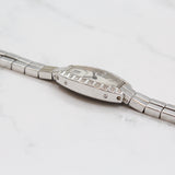 Cartier - Pre-owned White Gold Lanières Tonneau Mini 16 x 27mm White Dial Diamond Bezel WJ2004W3