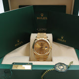Rolex - Unworn Yellow Gold Day-Date 40 Champagne Index Dial 228238
