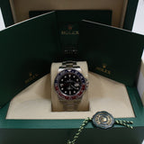 Rolex - Pre-owned Stainless Steel GMT-Master II Pepsi 40mm Black Dial 126710BLRO