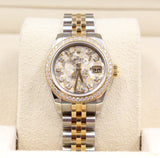 Rolex - Pre-owned Two Tone Yellow Gold Lady-Datejust 26mm "Meteorite" DIamond Dial Diamond Bezel Jubilee Bracelet  179383