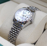 Rolex - Unworn Stainless Steel Lady-Datejust 28mm Mother of Pearl (MOP) Diamond Dial Jubilee Bracelet 279174