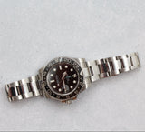 Rolex - Pre-owned Stainless Steel GMT-Master II 40mm Black Dial 116710LN