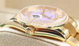 Rolex - Pre-owned Yellow Gold Day-Date 36 HEBREW Day Wheel Lavendar Jade Carousel Dial Diamond Bezel  Dial 118348