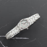 Audemars Piguet - Pre-owned Royal Oak Mini Diamond & Emerald Dial Diamond Bezel & Bracelet 67173BC