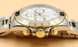 Rolex - Pre-owned Two Tone Yellow Gold Daytona Zenith White Dial 16523