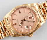 Rolex - Pre-owned Yellow Gold Day-Date 36 Salmon Pie Pan Dial 1803