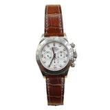 Rolex - Pre-owned 40mm Daytona Zenith Mother of Pearl Diamond Dial Leather Bracelet 16519