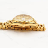 Rolex - Pre-owned Yellow Gold Day-Date 36 Single Quickset Champagne Diamond Dial 18038
