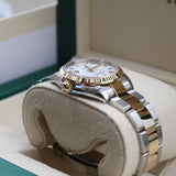 Rolex - Unworn Two Tone Yellow Gold Datejust 31 White Roman Dial Oyster Bracelet 278273