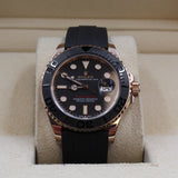 Rolex - Pre-owned Rose Gold Yacht-Master 40mm Black Dial 126655