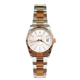 Rolex - Pre-owned Two Tone Rose Gold Datejust 36 Silver Motif Dial 126231