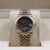 Rolex - Pre-owned Datejust 31 Green Diamond Floral Dial Diamond Bezel Jubilee Bracelet 278343RBR