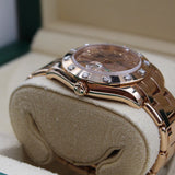 Rolex - Pre-owned Rose Gold Pearlmaster Goldust Dream Mother of Pearl Roman Diamond Dial Diamond Bezel 81315