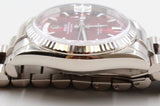 Rolex - Pre-owned White Gold Day-Date 36 HEBREW Day Wheel Cherry Dial 118239