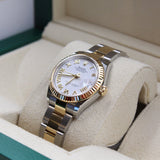 Rolex - Unworn Two Tone Yellow Gold Datejust 31 White Roman Dial Oyster Bracelet 278273