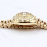 Rolex - Pre-owned Yellow Gold Day-Date 36 Single Quickset Champagne Diamond Dial 18038
