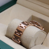 Rolex - Unworn Rose Gold Oyster Perpetual 28 Black Lacquer Stone Dial 276205