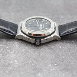 Audemars Piguet - Pre-owned Stainless Steel Royal Oak Offshore Triple Calendar 38mm Blue Dial 25808ST