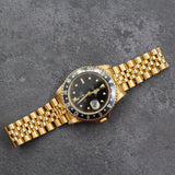 Rolex - Pre-owned 40mm Yellow Gold GMT-Master Black Nipple Dial Jubilee Bracelet 16758