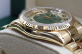 Rolex - Pre-owned Yellow Gold Day-Date 36 Green Diamond Dial 118238