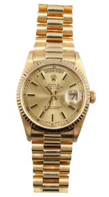 Rolex - Pre-owned Yellow Gold Day-Date 36 Double Quick Set Champagne Dial 18238