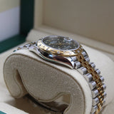 Rolex - Pre-owned Datejust 31 Green Diamond Floral Dial Diamond Bezel Jubilee Bracelet 278343RBR