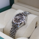 Rolex - Unworn Stainless Steel Lady-Datejust 28mm Grey Diamond Dial Jubilee Bracelet 279174
