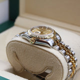 Rolex - Unworn Two Tone Yellow Gold Datejust 26 Champagne Index Dial 179173 NOS FULL STICKERS