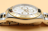 Rolex - Pre-owned Two Tone Yellow Gold Daytona Zenith White Dial 16523
