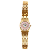 Audemars Piguet - Pre-owned Rose Gold Royal Oak Mini Mother of Pearl Diamond Dial Diamond Bezel 67076OR