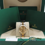 Rolex - Unworn Two Tone Yellow Gold Datejust 31 Champagne Index Dial Oyster Bracelet 278273