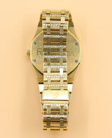 Audemars Piguet - Pre-owned Yellow Gold Royal Oak 35mm Diamond Pave Dial Diamond Bezel Diamond Bracelet