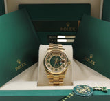 Rolex - Pre-owned Yellow Gold Day-Date 36 Green Diamond Dial 118238