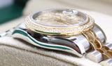Rolex - Pre-owned Two Tone Yellow Gold Lady-Datejust 26mm "Meteorite" DIamond Dial Diamond Bezel Jubilee Bracelet  179383