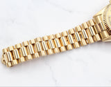 Rolex - Pre-owned Yellow Gold Day-Date 36 Single Quickset Champagne Diamond Dial 18038