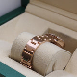 Rolex - Unworn Rose Gold Oyster Perpetual 28 Black Lacquer Stone Dial 276205