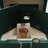 Rolex - Pre-owned Rose Gold Pearlmaster Goldust Dream Mother of Pearl Roman Diamond Dial Diamond Bezel 81315